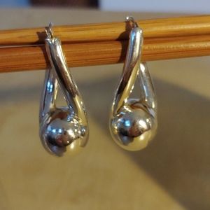 Silver Drop style earrings